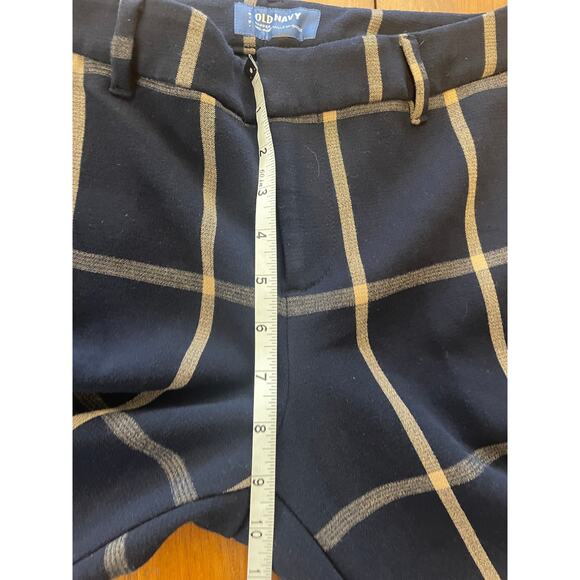 Old Navy Womens Plaid Pants Size 4 Regular Harper Bonded Mid Rise Blue Tan Box - Picture 10 of 11